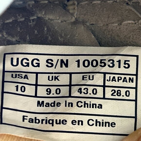 UGG Suede Leather Mens Driving Loafers Casual Shoes Size 10 Slip On Beige Comfy - Picture 10 of 11